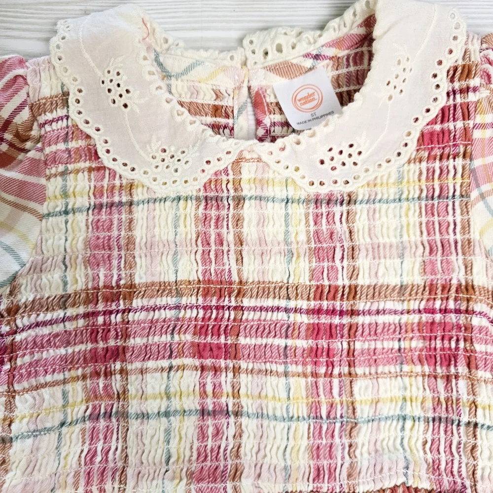 Wonder Nation‎ Toddler Girl Peach Vintage Style Dress-Size 5T - Picture 2 of 7